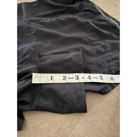 Athleta Women’s Black Running Shorts Size M | Zip Pocket Liner Reflective Trim - Picture 9 of 10